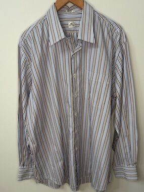 Peter Millar Button Down Shirt Striped Multicolor Cotton Men’s XL
